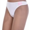 Smooth cotton thong in a soft solid knit with a slim back, an easy quiet everyday underwear staple.