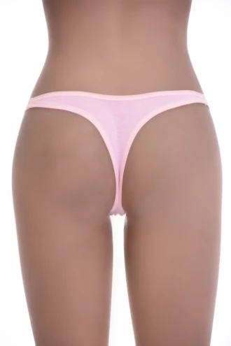 Soft cotton thong with a clean solid face and minimal back, a breathable everyday low-rise staple.