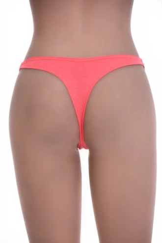Soft cotton thong with a slim thong back and smooth solid face, breathable for everyday comfort.