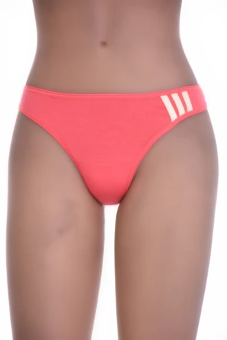 Soft cotton thong with a slim thong back and smooth solid face, breathable for everyday comfort.
