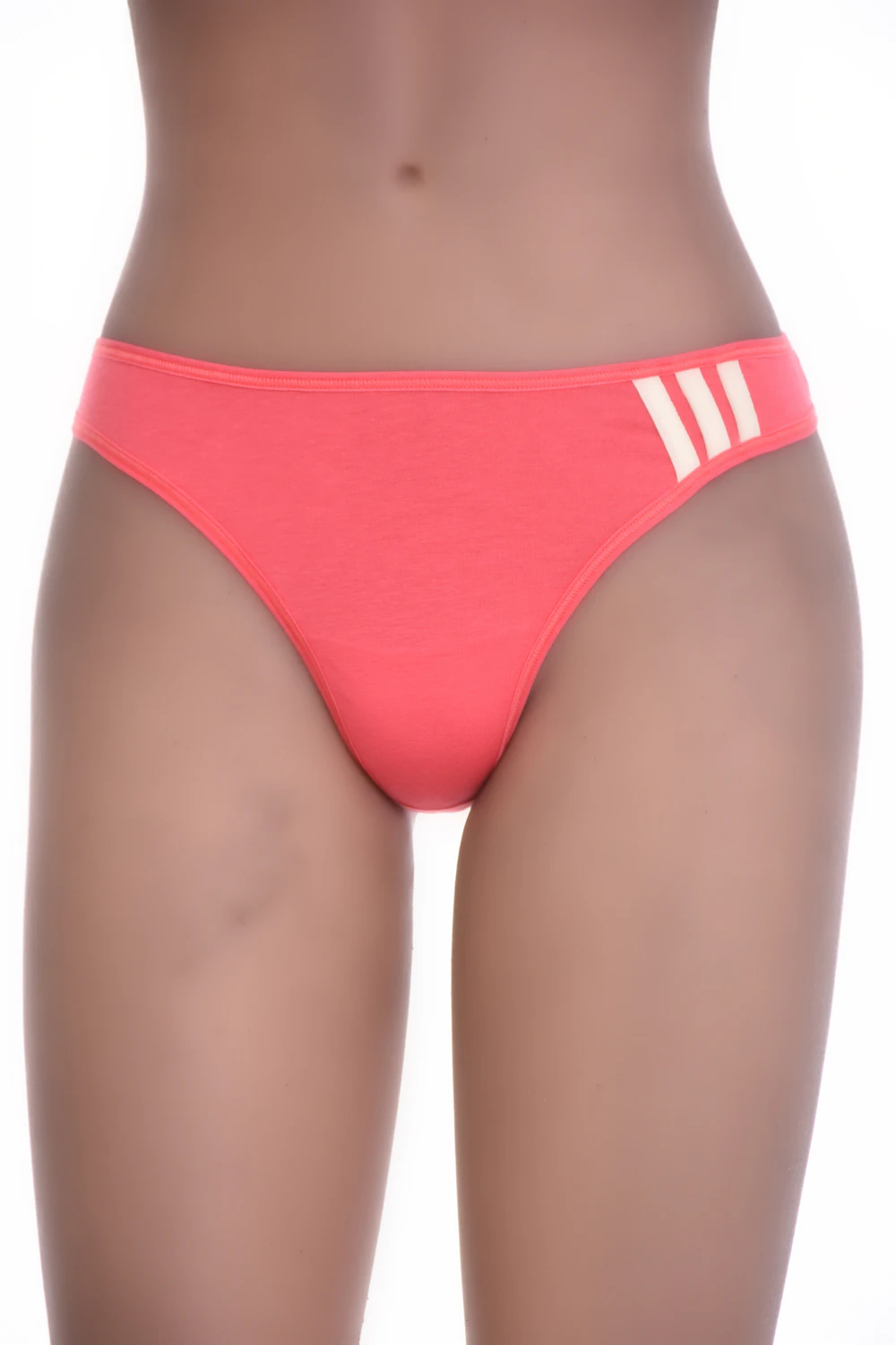 Soft cotton thong with a slim thong back and smooth solid face, breathable for everyday comfort.