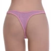 Soft cotton thong with a smooth solid face and slim back, a breathable everyday low-rise pick.