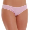 Soft cotton thong with a smooth solid face and thong back, a breathable everyday low-rise basic.