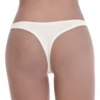 Soft cotton thong with a smooth solid face and thong back, a breathable everyday low-rise basic.