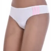 Soft cotton thong with a smooth solid face and thong back, a breathable everyday low-rise basic.