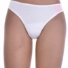 Soft cotton thong with a smooth solid face and thong back, a breathable everyday low-rise basic.