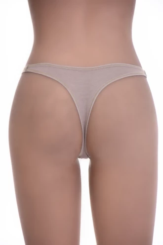 Soft cotton thong with a thong back and clean solid finish, a breathable everyday low-rise staple.