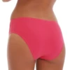 Decorative lace-back cotton bikini briefs with a high leg, mid rise and breathable cotton front.