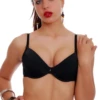 Everyday microfiber T-shirt bra with molded cups and a rounded neckline, smooth under tops with adjustable straps.