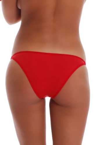 Fine-knit microfiber bikini briefs with a soft waistband and a clean no-show high-leg cut.