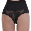 High-rise Brazilian panties with light tummy coverage and a cheeky microfiber back.