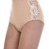 High-rise cotton briefs from Tiara Galiano with a floral lace hip inset for a smooth tucked-in line.
