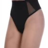 High-waist cotton thong with light tummy coverage and a thong back, a smooth breathable daily pick.
