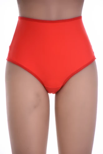 High-waisted Brazilian panties with a floral lace front and a smooth microfiber body for everyday wear.