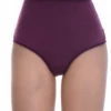 High-waisted cotton Brazilian panties with a sheer mesh back, an easy everyday pair with a bit more shape.