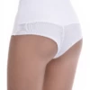 High-waisted cotton Brazilian panties with a sheer mesh back panel and a soft, breathable everyday cut.
