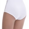 High-waisted cotton briefs by Tiara Galiano with a floral lace panel set into the front hip.