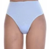 High-waisted cotton thong in a breathable soft knit with a settled rise, a comfortable everyday staple.