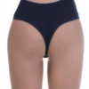 Smooth high-waisted cotton thong with a thong back and clean front, light coverage and a breathable feel.
