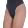 Breathable cotton high-waisted thong with a covered front and slim back, an easy everyday basic.