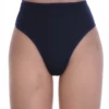 Soft cotton-blend high-waisted thong with a higher rise and no trim, an easy comfortable everyday pick.