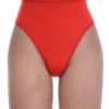 Soft cotton-blend high-waisted thong with a higher rise and smooth finish, breathable for everyday wear.