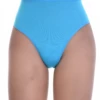 High-waisted cotton thong in a breathable soft knit with light tummy coverage, a comfortable daily staple.