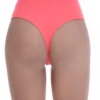 High-waisted cotton thong with a thong back and smooth solid finish, light tummy coverage and a breathable feel.