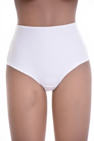 High-waisted microfiber Brazilian panties with a sheer mesh front panel and a smooth, no-show finish.