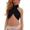 Lace and mesh Brazilian panties by Tiara Galiano with a floral lace front and breathable mesh body.