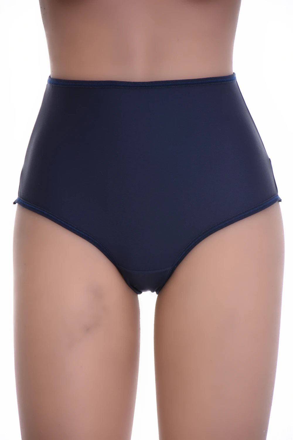 Light microfiber Brazilian panties with a high waist and sheer mesh front, smooth and no-show daily wear.