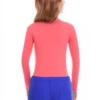 Long-sleeve cotton-blend bodysuit with brazilian coverage, breathable and close for a smooth line.