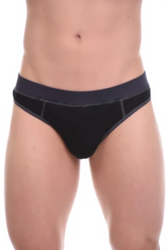 Cotton-blend men's briefs pairing a breathable feel with a close, secure supportive fit.