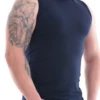 Stretchy cotton-blend men's tank that moves with the body and sits cleanly under an open shirt.