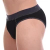 Soft cotton men's briefs cut with minimal coverage and no bunching beneath clothing.