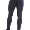 Men's anthracite cotton base-layer leggings, full-length back view in a warm comfortable layering fit