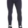 Men's anthracite cotton base-layer leggings, full-length front view in soft stretchy layering fabric
