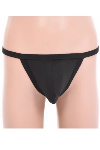 Cotton men's thong with a narrow back strap and minimal coverage for a clean line under slim cuts.