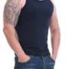 Breathable cotton men's vest with a little stretch that pulls on easily and follows the body.