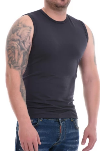 Tiara Galiano cotton vest for men with a round neck that keeps its shape through repeated washing.