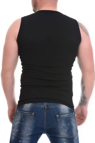 Tiara Galiano men's sleeveless top in a soft cotton blend that pulls on with nothing to fasten.