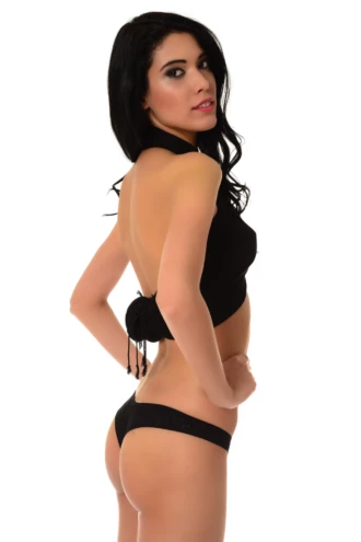 Light mesh Brazilian panties with a floral lace panel up front and open sides, a breathable everyday cut.