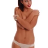 Sheer breathable mesh Brazilian panties with open sides, a light clean everyday pair.