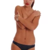 Light sheer mesh Brazilian panties in a clean solid finish, an easy airy everyday staple.