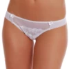 Mesh Brazilian panties with a floral lace front and smooth back, a breathable low-rise everyday pair.