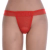 Airy mesh thong sitting low on the hip with a minimal back and nothing to break the line, everyday cut.