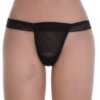 Breathable mesh thong in a light weave that sits low on the hip with a clean line, everyday low-rise cut.
