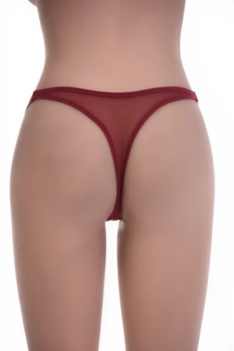 Light breathable mesh thong with a smooth face and minimal coverage, an easy everyday low-rise pick.