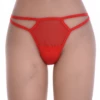Smooth mesh thong with a light sheer face and no trim, a clean low-rise everyday pick for daily wear.