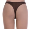 Sheer mesh thong with a smooth clean face and minimal thong back, a light low-rise everyday cut.